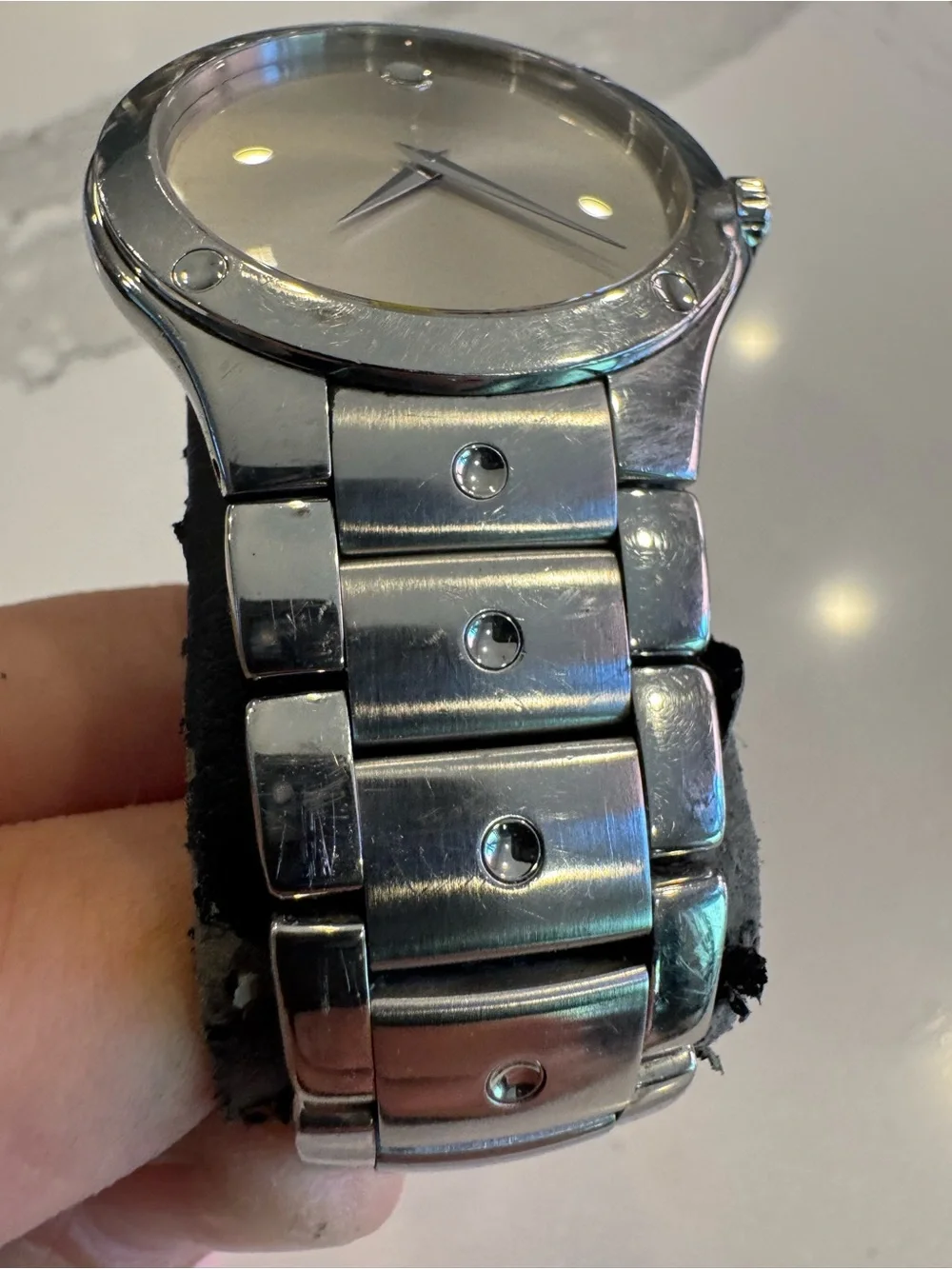 Movado Silver-Tone Minimalist Bracelet Watch